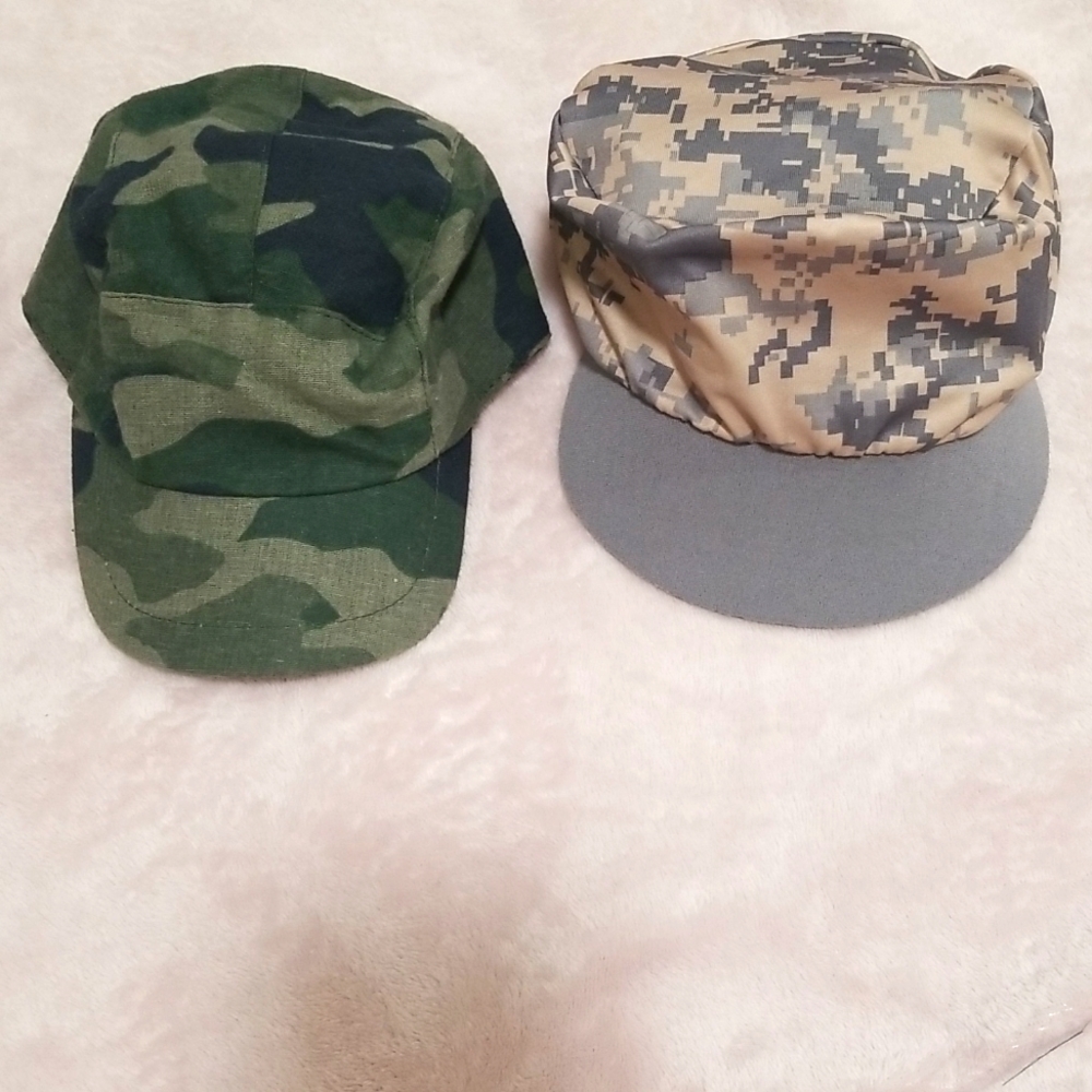 3/$25 Toddler Boy's Camo Print Army Military Cap Hat Bundle